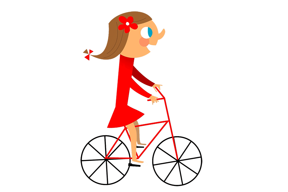 BTS girl on a bike animation